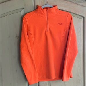 The North Face Bright Orange Half-Zip Fleece Womens Large